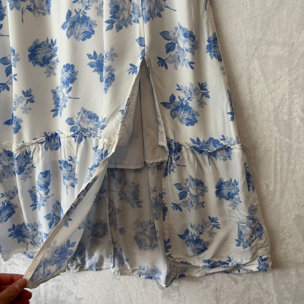 Hollister floral White Blue‎ Midi Sundress small - Picture 4 of 12